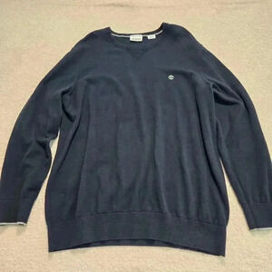 Timberland Organic Cotton Long Sleeve Pullover Sweater Men's XXL Navy